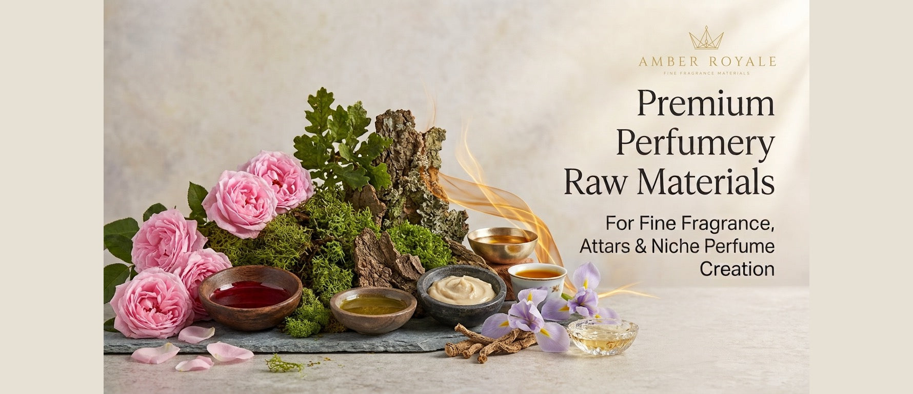 AmbreRoyale - Premium Perfumery Raw Materials hero banner (wide)