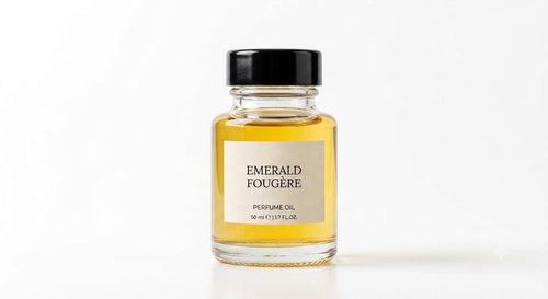 Emerald Fougère perfume oil concentrate in a glass bottle by Ambre Royale