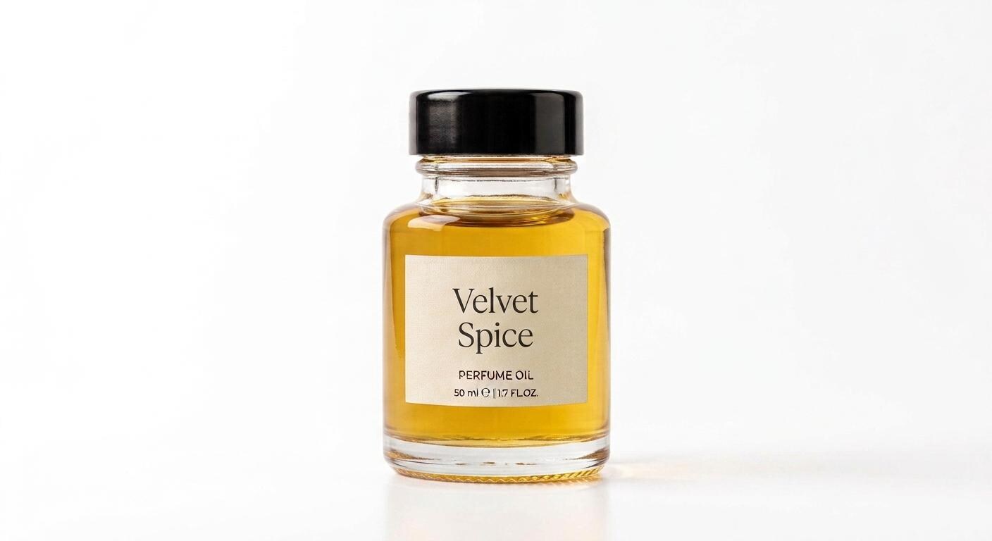 Velvet Spice perfume oil concentrate in a glass bottle by Ambre Royale